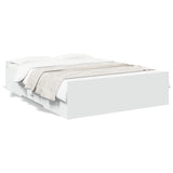 Bed Frame with Drawers without Mattress White 140x190 cm 3280307