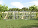 Dog Kennel 3 pcs Silver 6 x 2 x 2 m Galvanised steel 3368334
