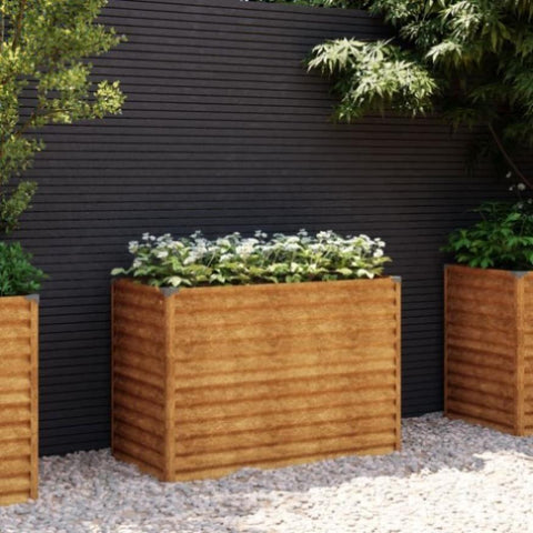 ZNTS Garden Raised Bed 100x50x69 cm Corten Steel 151984