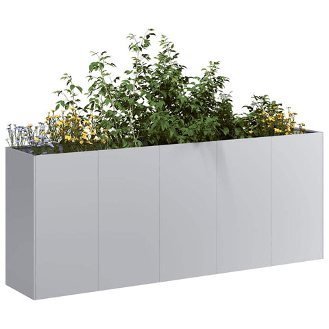 ZNTS Planter 200x40x80 cm Galvanised Steel 860729