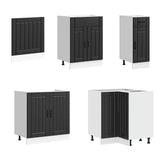 11 Piece Kitchen Cabinet Set Lucca Black Engineered Wood 3314892