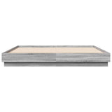 Bed Frame without Mattress Grey Sonoma 200x200 cm 3209833