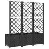 Garden Planter with Trellis Black 120x40x136 cm PP 318273