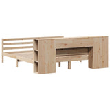 Bookcase Bed without Mattress 200x200 cm Solid Wood Pine 3322211