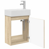 Bathroom Vanity Unit with Tap Sonoma Oak 45.5 x 22.5 x 84 cm 889453