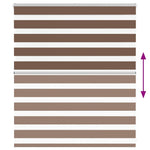 ZNTS Zebra Blind Brown 135x100 cm Fabric Width 130.9 cm Polyester 4014320