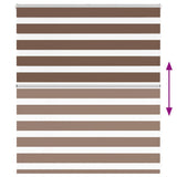 ZNTS Zebra Blind Brown 135x100 cm Fabric Width 130.9 cm Polyester 4014320
