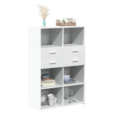 Highboard White 80x42.5x124 cm Engineered Wood 3281385