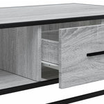 ZNTS Coffee Table Grey Sonoma 100x57x35 cm Engineered Wood and Metal 848762