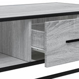 ZNTS Coffee Table Grey Sonoma 100x57x35 cm Engineered Wood and Metal 848762