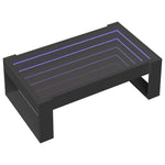 ZNTS Coffee Table with Infinity LED Black 90x53x30 cm 847638