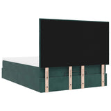 Ottoman Bed with Mattresses Dark Green 140x190cm Velvet 3313472