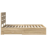 Bed Frame with Drawer Sonoma Oak 120 x 200 cm Engineered Wood 3411990