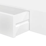Floating Wall Shelves with Drawers 2 pcs White 80 cm 276002