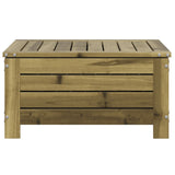 Garden Footstool with Cushion Impregnated Wood Pine 844930