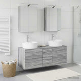 Bathroom Furniture Set 5 pcs Grey Sonoma 3406916