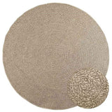 Rug ZIZUR Beige 200 cm Jute Look Indoor and Outdoor 4010417