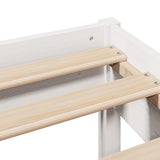 Bed Frame without Mattress White 200x200 cm Solid Wood Pine 3323288