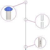 US Flag and Pole 6.23 m Aluminium 3147111