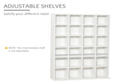 CD Storage Unit with Adjustable Shelves, 89 x 130.5 cm, White T3398P343365