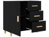 Sideboard Black oak 34 x 69.5 x 90 cm Engineered wood 880654