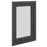 Basement Window RISOR 60 x 100 cm PVC and Glass Anthracite 42047318