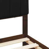 Bed Frame with Upholstered Headboard Dark Brown and Black 904164