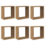 ZNTS Wall Cube Shelves 6 pcs Artisan Oak 30x15x30 cm Engineered Wood 856581