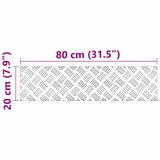 Stair Tread Rectangular 4 pcs Silver 80 x 20 cm Aluminium 4104260