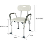 ZNTS Medical Bathroom Safety Shower Tub Aluminium Alloy Bath Chair Bench with Back & Handle White 28373479