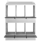 Chicken Nesting Box with 6 Compartments Galvanized Silver Metal 864352