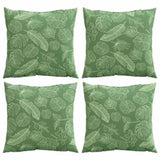 Scatter Pillows 4 pcs Leaf Pattern 60 x 60 cm Polyester Farbic 360422