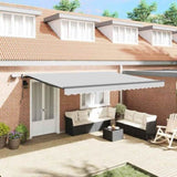 Awning Frame Manual Anthracite 500 x 300 cm Aluminium 313243