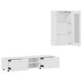 TV Cabinet Set FLORIN 3 pcs High Gloss White Engineered Wood 3397928