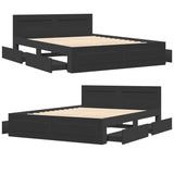 Bed Frame with Headboard without Mattress Black 160x200 cm 3295549