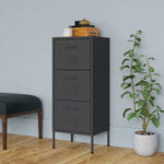 ZNTS Storage Cabinet Anthracite 42.5x35x101.5 cm Steel 336186