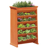 ZNTS Herb Planter 6-Tier Wax Brown 69x40x101.5 cm Solid Wood Pine 855050