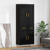 Highboard Black Oak 69.5 x 34 x 180 cm Engineered Wood 3416086