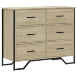 Chest of Drawers Sonoma Oak 91x35.5x74.5 cm Engineered wood 3295303