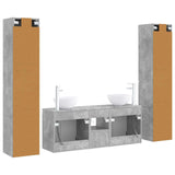 Bathroom Furniture Set 5 pcs Concrete Grey 33 x 34.5 x 160 cm 3406026