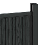 Fence Panel 9 pcs 1580 x 186.5 cm WPC and Aluminium Black 3429491