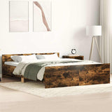 Bed Frame without Mattress Smoked Oak 140x200 cm 3203751