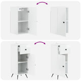 3 Piece Bathroom Cabinet Set BREDA High Gloss White 3417805