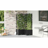 Garden Planter 3 pcs Black 80 x 80 x 143 cm PP 42002841