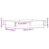 Pallet Collar Black 150x100 cm Solid Wood Pine 4010302