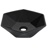 ZNTS Wash Basin 41x36.5x12 cm Ceramic Black 143914