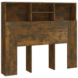Headboard Cabinet Smoked Oak 120x19x103.5 cm 817246