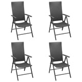 5 Piece Garden Dining Set Black and Brown 3060053