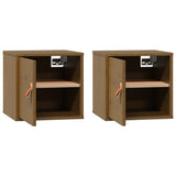 Wall Cabinets 2 pcs Honey Brown 31.5x30x30 cm Solid Wood Pine 818362