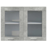 Hanging Glass Cabinet Lyon Concrete Grey 80x31x60 cm 856118